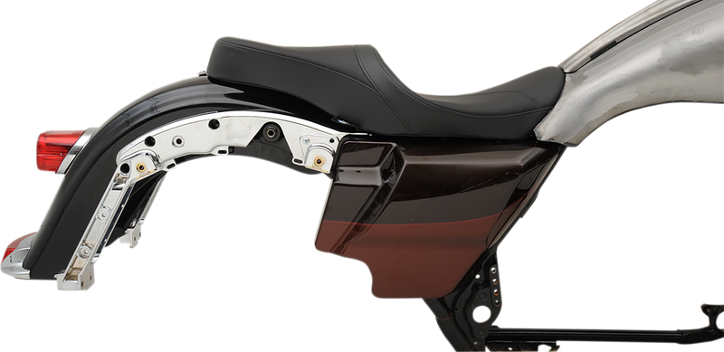 DRAG SPECIALTIES Low Touring Seat - Mild Stitched - Ness Winged Tanks - FL '08-'22 0801-1077