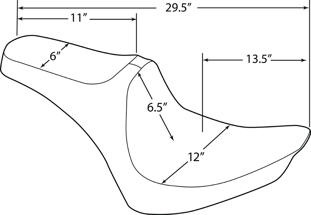 DRAG SPECIALTIES Predator III Seat - Smooth FIT FLSTN W/O LUGG RACK 0802-1358