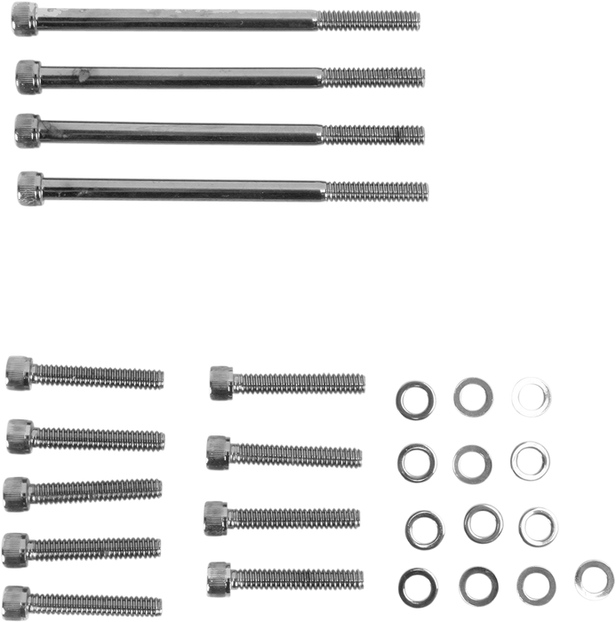 DRAG SPECIALTIES Bolt Kit - Knurled - Primary N/F FXSB,FXCW/C MK672BK