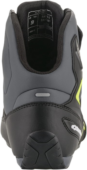ALPINESTARS Faster-3 Drystar® Shoes - Black/Gray/Yellow - US 10.5 2540719175-10.5