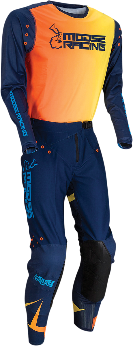 MOOSE RACING Agroid Jersey - Navy/Orange - Large 2910-6406