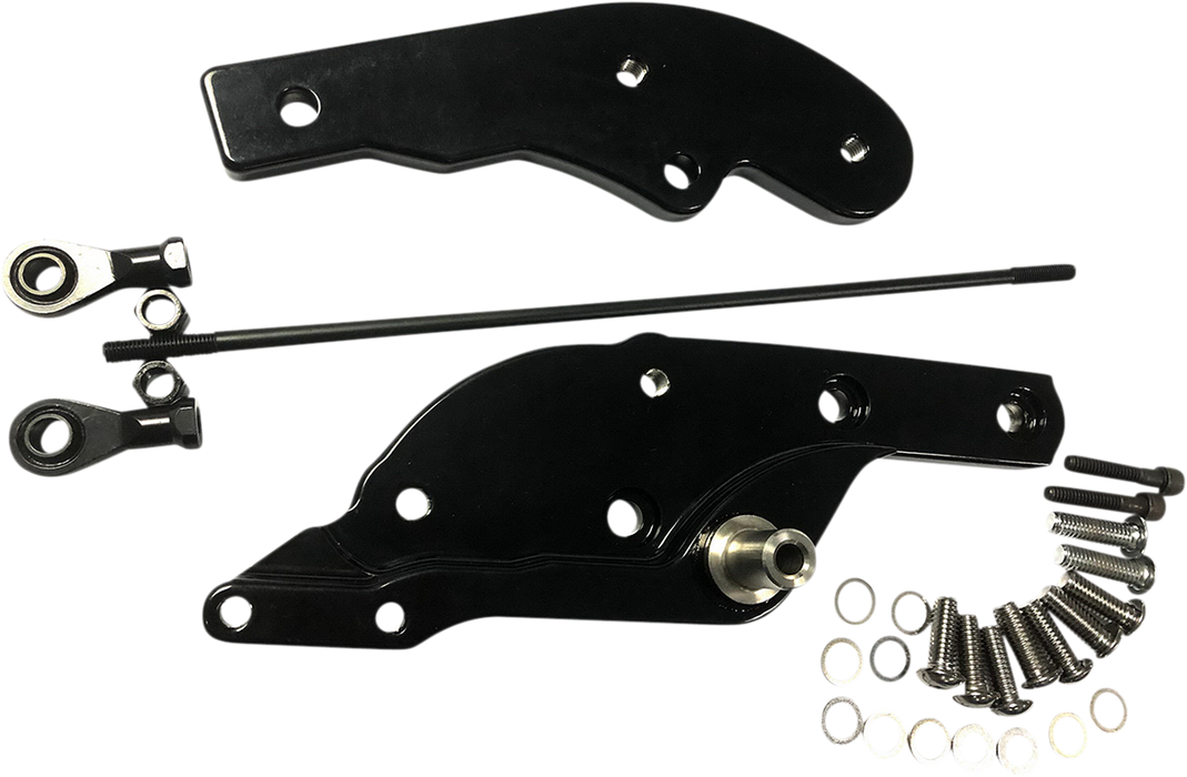 DRAG SPECIALTIES Forward Control Extensions - Black - Softail 56319