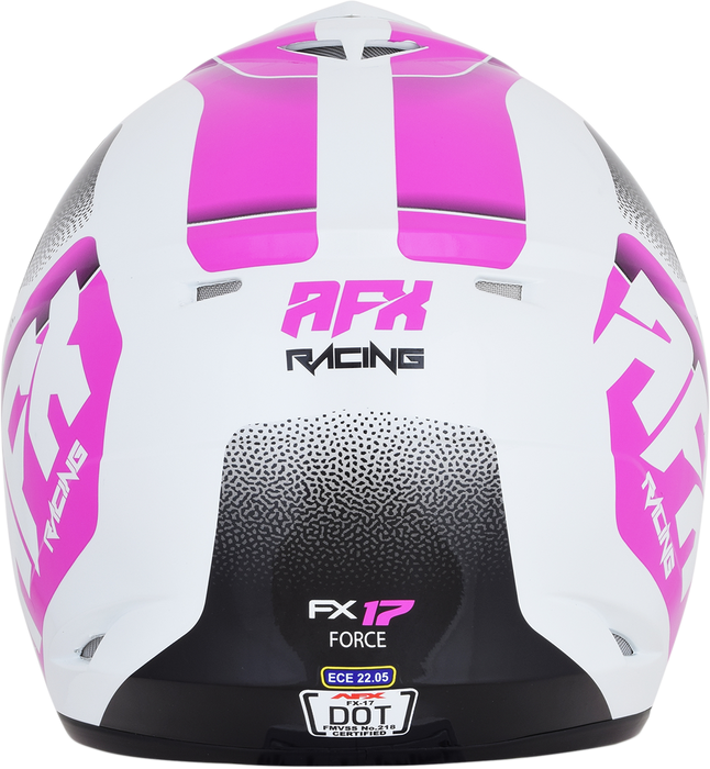 AFX FX-17 Motorcycle Helmet - Force - Pearl White/Fuchsia - Small 0110-5256