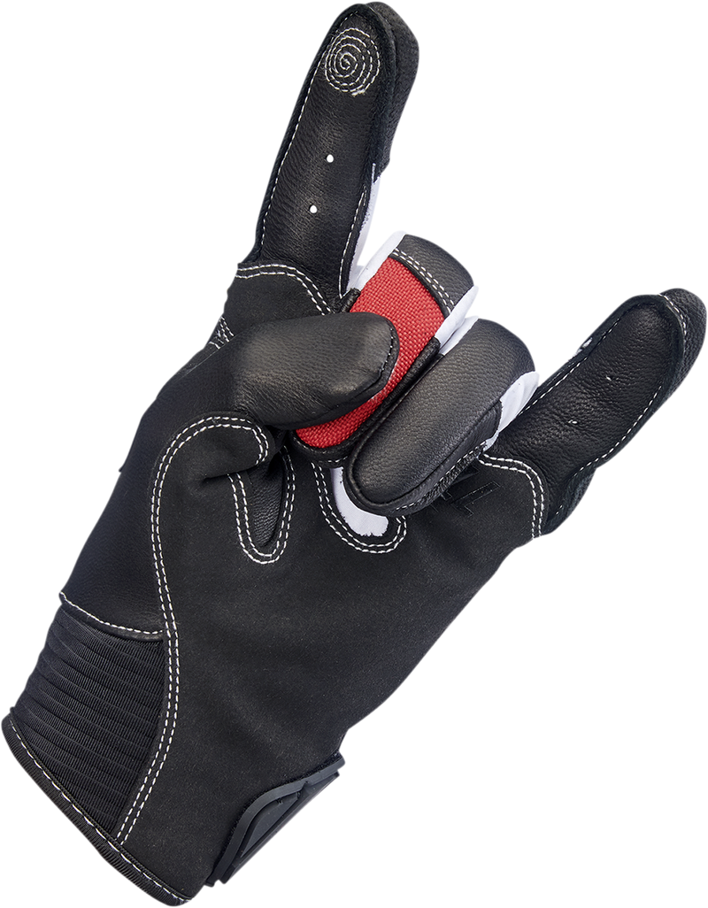 BILTWELL Bridgeport Gloves - Red - Medium 1509-0801-303
