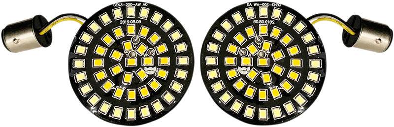 DRAG SPECIALTIES Bullet-Style Dual Front Turn Signal Insert - White - Amber DS-300-AW-1157