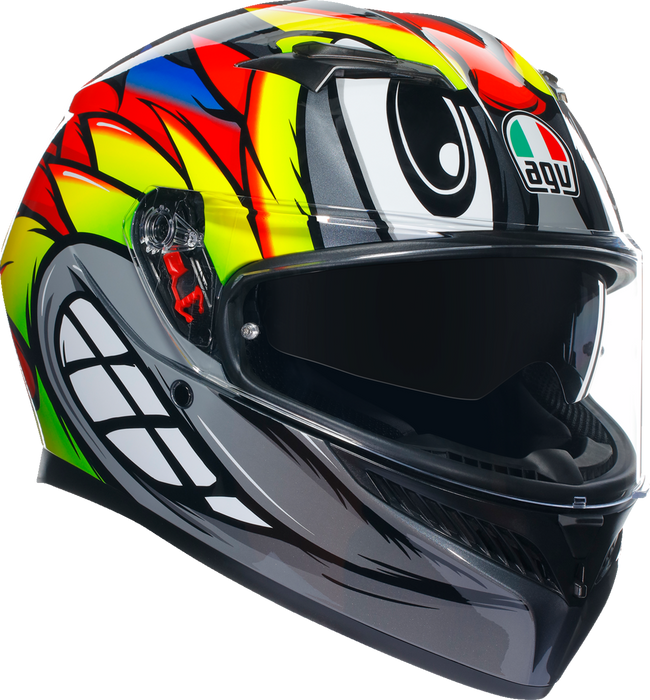 AGV K3 Motorcycle Helmet - Birdy 2.0 - Gray/Yellow/Red - XL 2118381004012XL