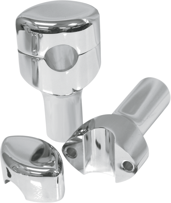 LA CHOPPERS Risers - Hefty Smooth - 3" - Chrome LA-7406-03