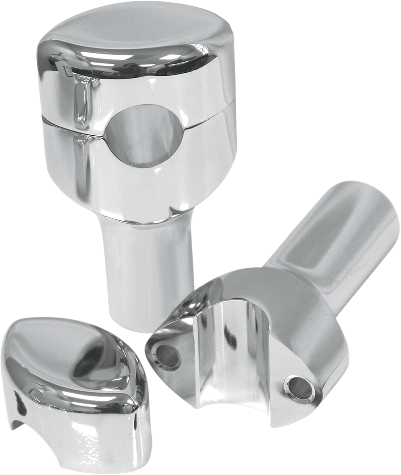 LA CHOPPERS Risers - Smooth - 3" - Chrome LA-7402-03