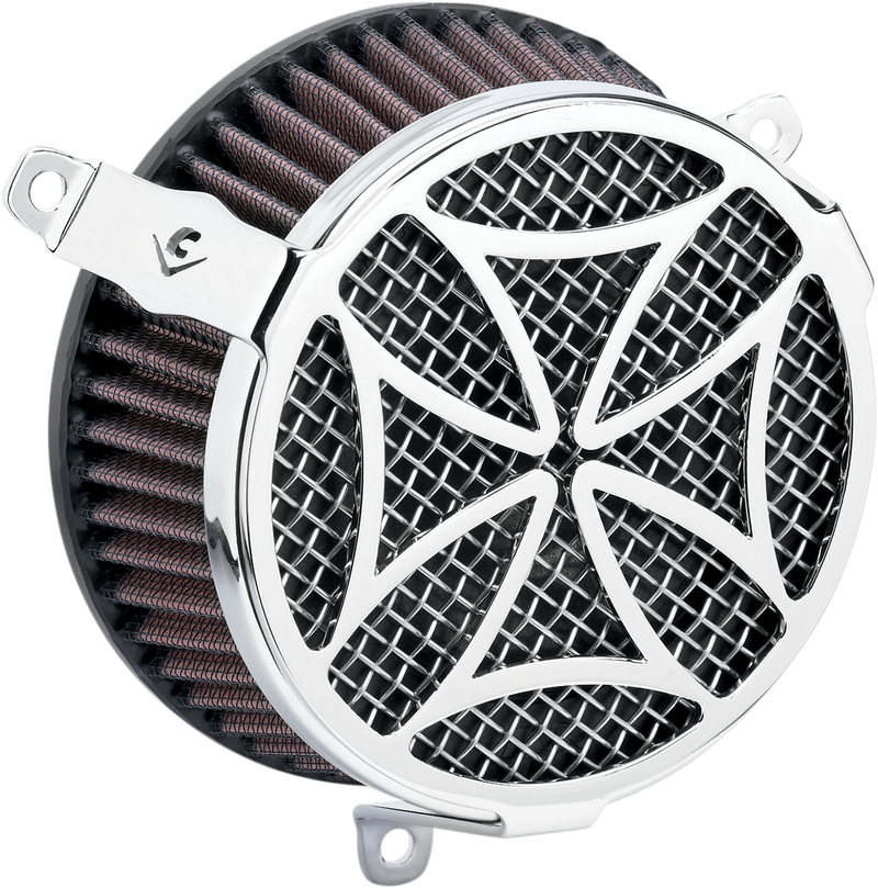COBRA Air Filter - Cross - XL - Chrome 606-0103-02-SB