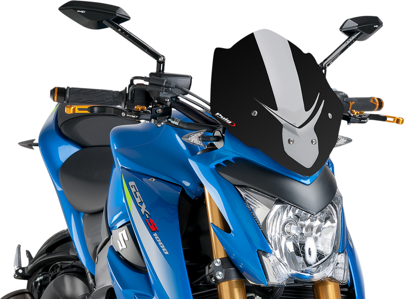 PUIG HI-TECH PARTS New Generation Windscreen - Black - GSXS1000 7653N