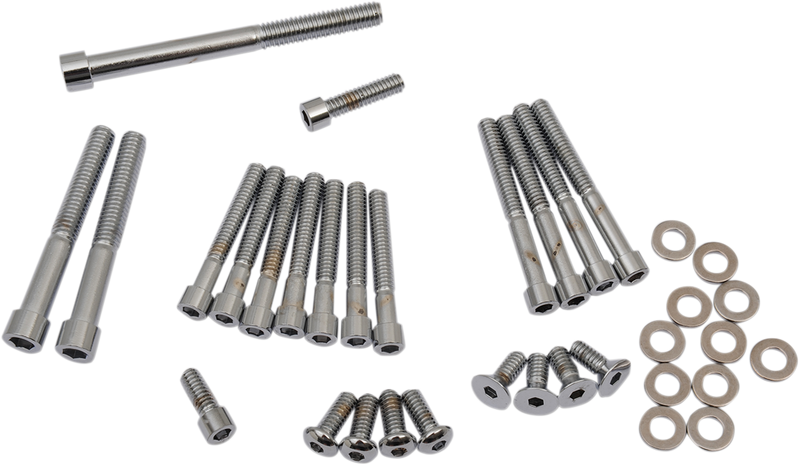 DRAG SPECIALTIES Side Cover Bolt Set - Polished - XL MK248S