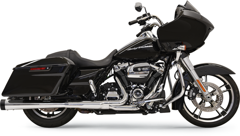 BASSANI XHAUST DNT Megaphone Muffler - Chrome/Black  Glide  2017-2019  1F572DNT5