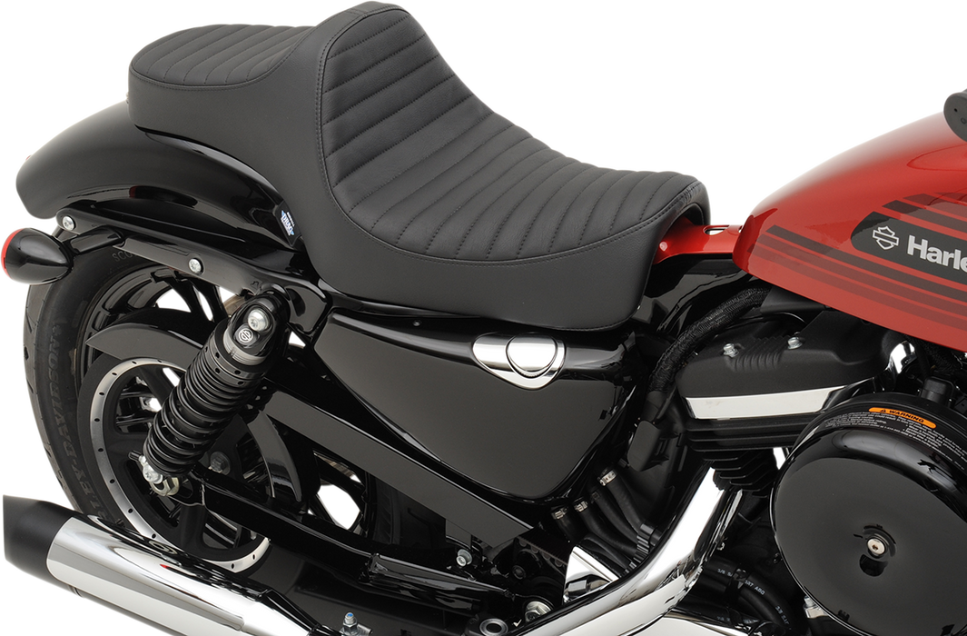 DRAG SPECIALTIES Predator III Seat - Classic Stitch - '04-'22 XL NO RUBBER BUMPERS 0804-0730