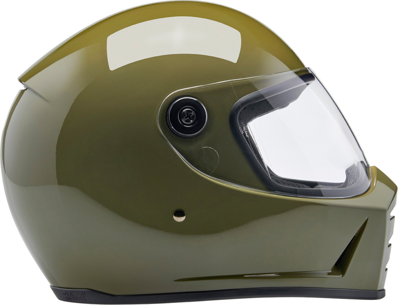 BILTWELL Lane Splitter Helmet - Gloss Olive Green - Medium 1004-154-503
