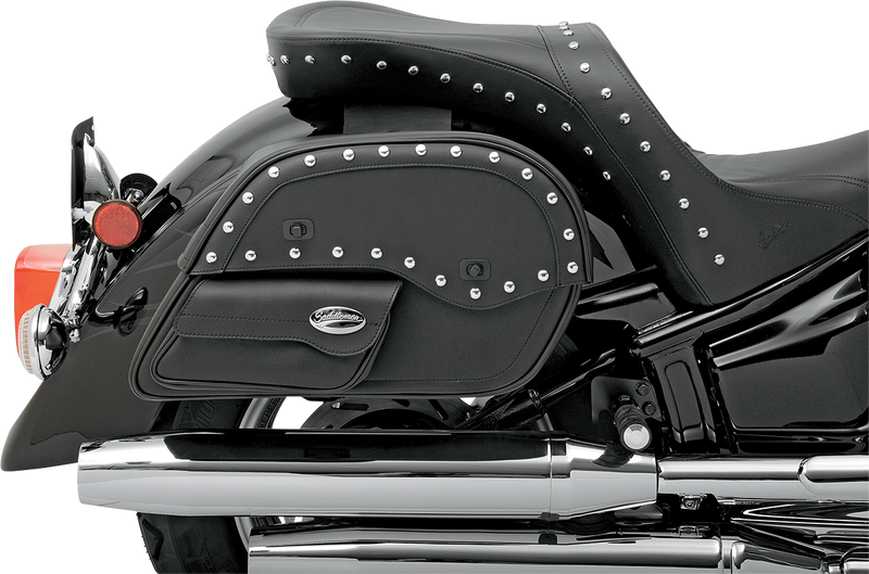 SADDLEMEN Desperado Slant Face Pouch Saddlebags - Large EX000113