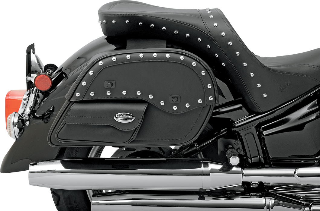 SADDLEMEN Desperado Slant Face Pouch Saddlebags - Large EX000113