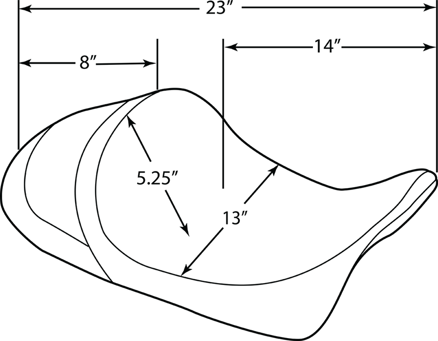 DRAG SPECIALTIES Forward Low Solo Seat - Vinyl - FL '08-'22 0801-1250
