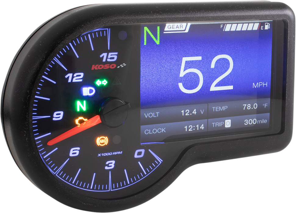 KOSO NORTH AMERICA RX-3 Gauge - Black BA071000