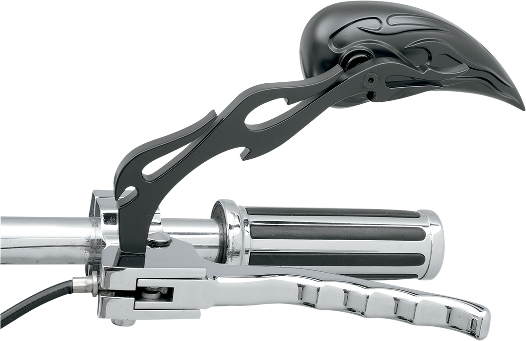 DRAG SPECIALTIES Flame Mirrors - Black 76446B