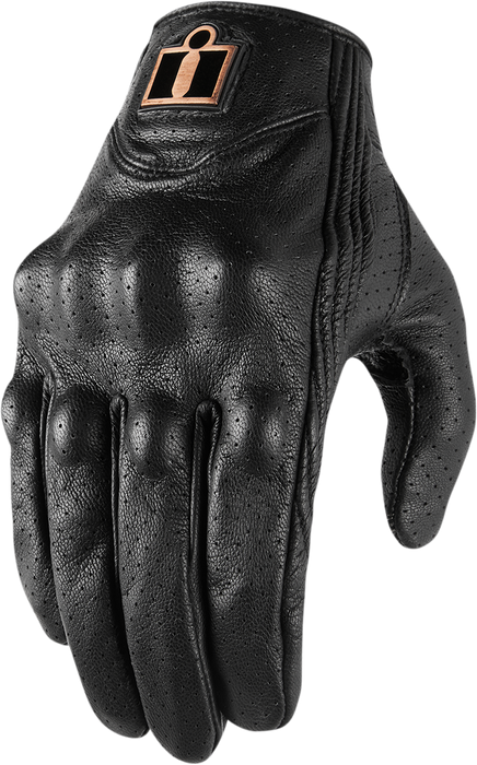 ICON Women's Pursuit Classic™ Perforated Leather Motorcycle Gloves - Black - Medium 3302-0801
