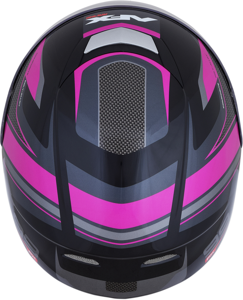 AFX FX-99 Motorcycle Helmet - Recurve - Black/Fuchsia - Small 0101-11102
