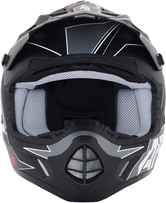 AFX FX-17 Motorcycle Helmet - Aced - Matte Black/White - XL 0110-6492