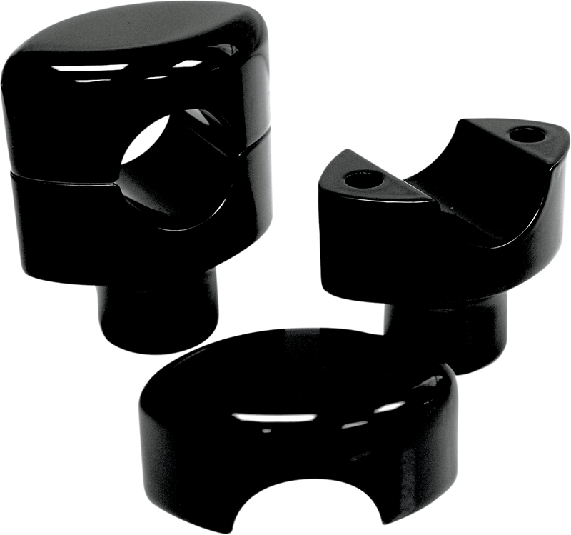 LA CHOPPERS Risers - Smooth - 1-1/2" - Black LA-7402-01B