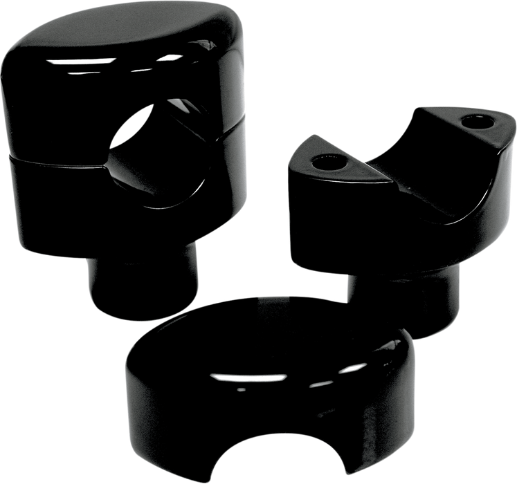 LA CHOPPERS Risers - Hefty Smooth - 1-1/2" - Black LA-7406-01B