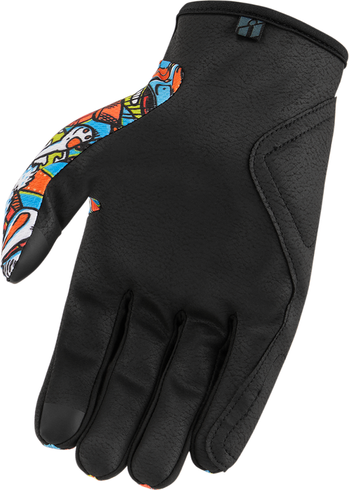ICON Hooligan™ Redoodle Motorcycle Gloves - Blue - 3XL 3301-4425