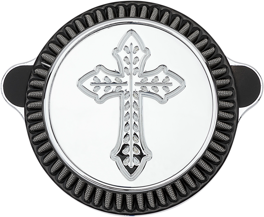 LA CHOPPERS Spanish Cross Air Cleaner - Chrome - M8 LA-2396-03