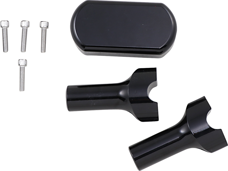 LA CHOPPERS Risers - Solid Top - 4" - Black LA-7442-04B