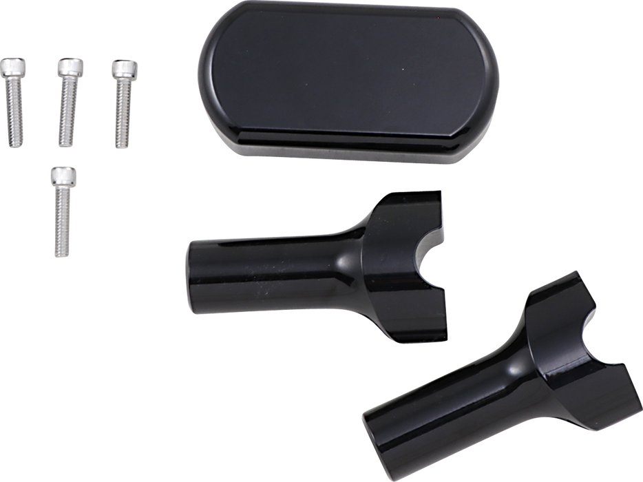 LA CHOPPERS Risers - Solid Top - 4" - Black LA-7442-04B
