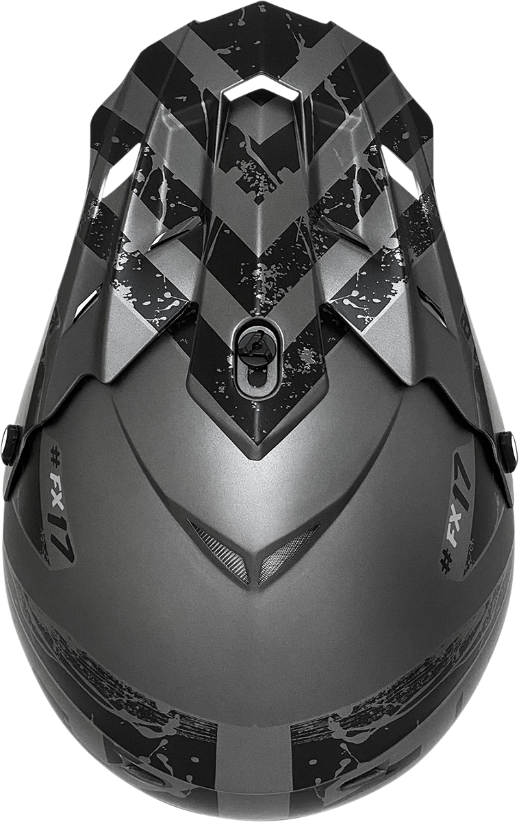 AFX FX-17 Motorcycle Helmet - Attack - Frost Gray/Matte Black - Medium 0110-7138
