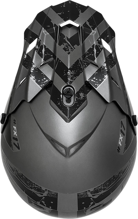 AFX FX-17 Motorcycle Helmet - Attack - Frost Gray/Matte Black - 2XL 0110-7141