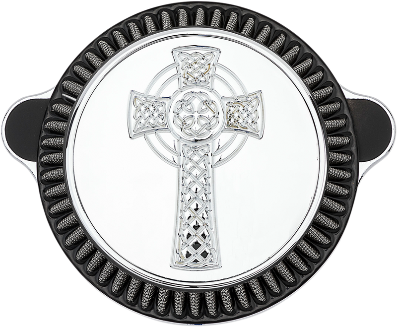LA CHOPPERS Celtic Cross Air Cleaner - Chrome - M8 LA-2397-03
