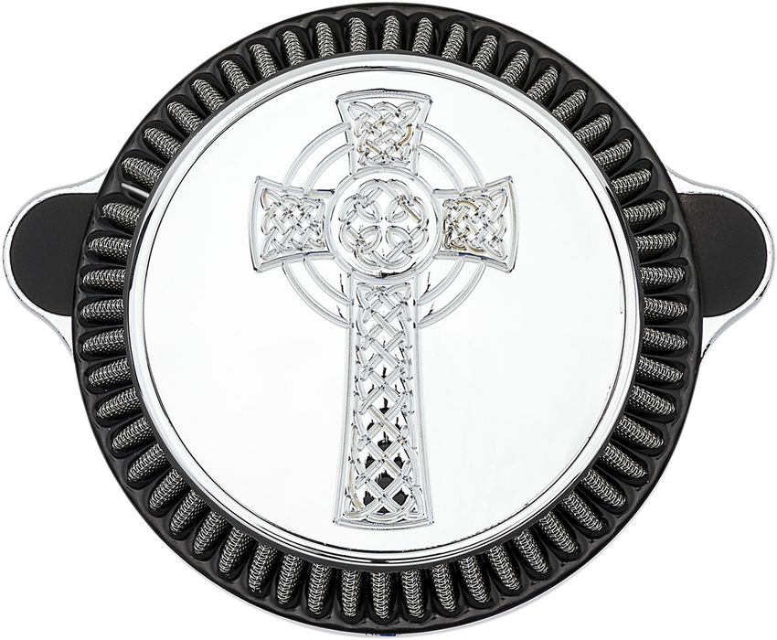 LA CHOPPERS Celtic Cross Air Cleaner - Chrome - M8 LA-2397-03