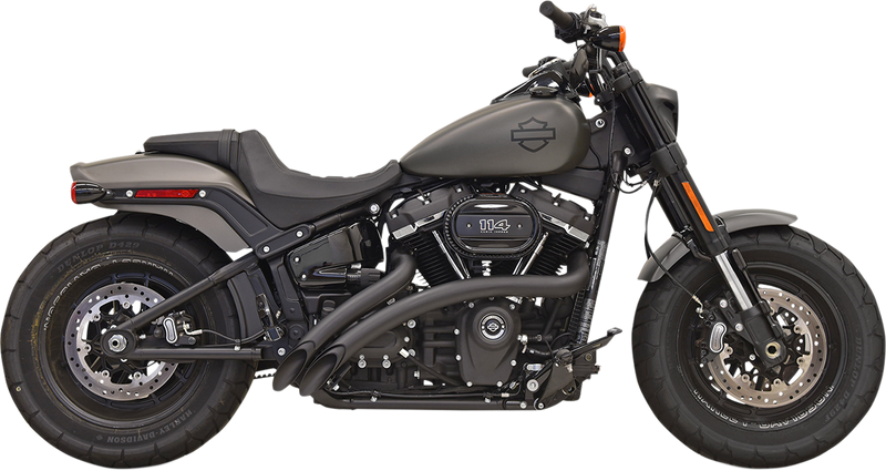 BASSANI XHAUST Radial Sweeper Exhaust - Black Softail Street Bob 2018-2019   1S21FB
