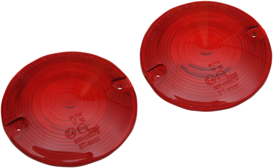 DRAG SPECIALTIES DOT Turn Signal Lens - FLHT - Red 12-0203-RL2D