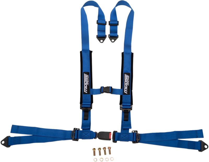MOOSE UTILITY Seat Harness - 4 Point - 2x2 - Blue 100-4404-PU