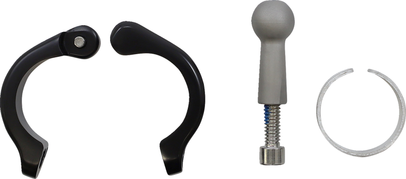 CIRO Ball Mount - Aluminum Clamp - 1-1/8" - 1-1/4" Handlebars - Black 50139