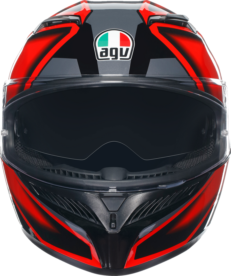 AGV K3 Motorcycle Helmet - Compound - Black/Red - Medium 2118381004009M