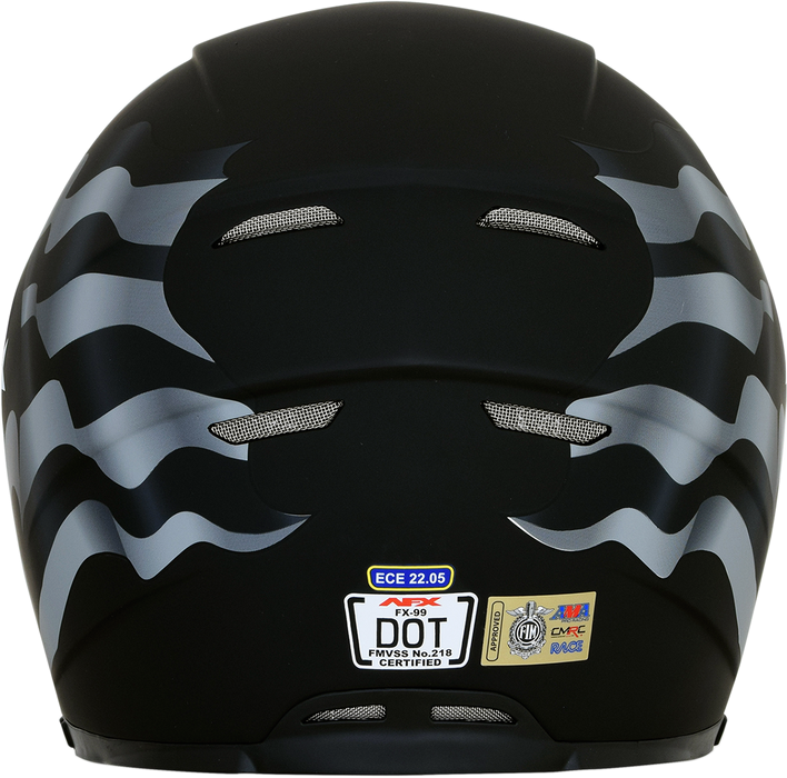 AFX FX-99 Motorcycle Helmet - Flag - Stealth - Medium 0101-11357