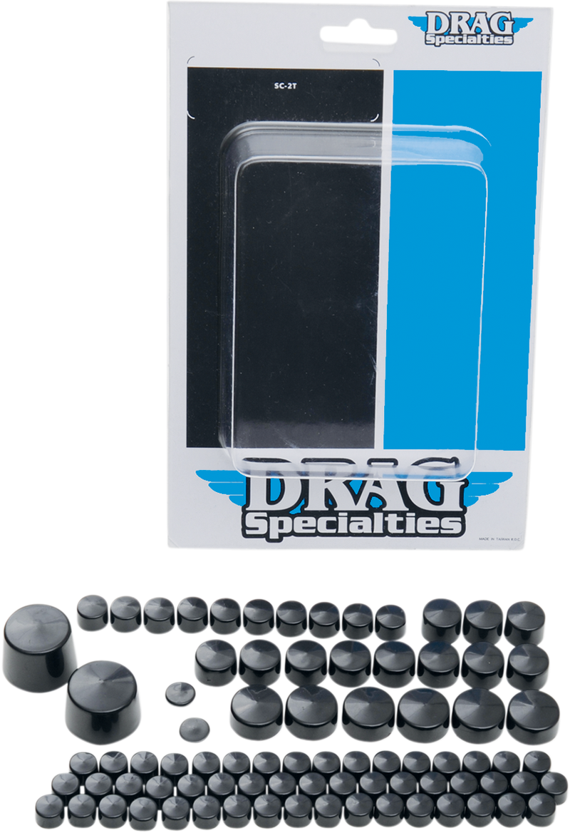 DRAG SPECIALTIES Bolt Covers - Black 352012