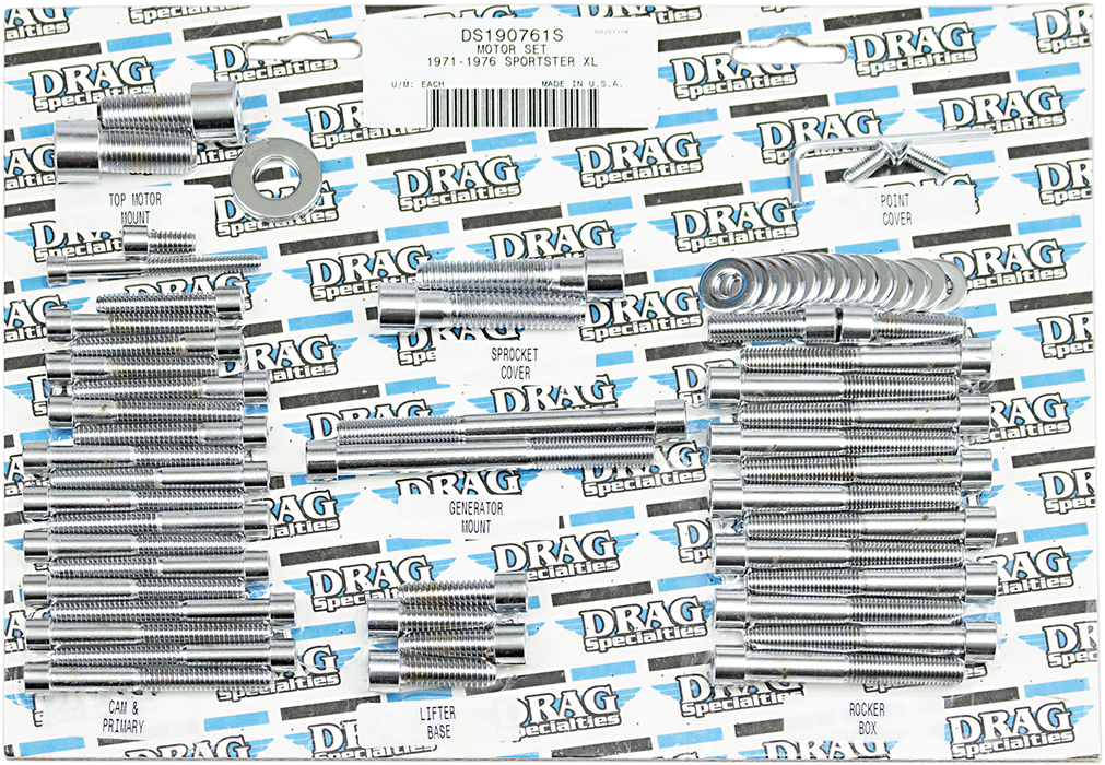 DRAG SPECIALTIES Smooth Motor Socket Head Bolts - XL '71-'76 MK118S