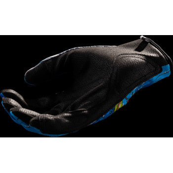 ICON Hooligan™ Dino Fury Motorcycle Gloves - Blue - Medium 3301-4636