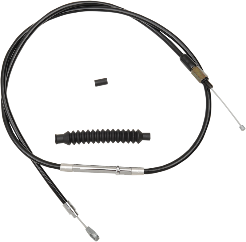 LA CHOPPERS Clutch Cable- 12" - 14" Ape Hanger Handlebars - Black Vinyl LA-8010C13B