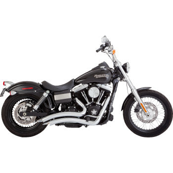 Vance and Hines Exhaust for Harley Davidson Dyna 2006-2009, 2-into-2 Big Radius Chrome 26081