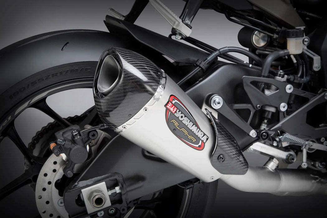 Yoshimura Yzf-R1/M/S 15-23 Race Alpha T Stainless 3/4 Exhaust,  Stainless Muffler 13141cp520
