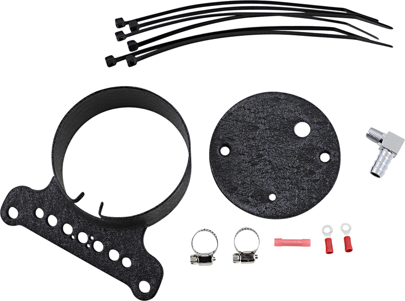 DRAG SPECIALTIES Single Gauge Bracket - Wrinkle Black WRINKLE BLK BACKING PLATE T21-6927WB