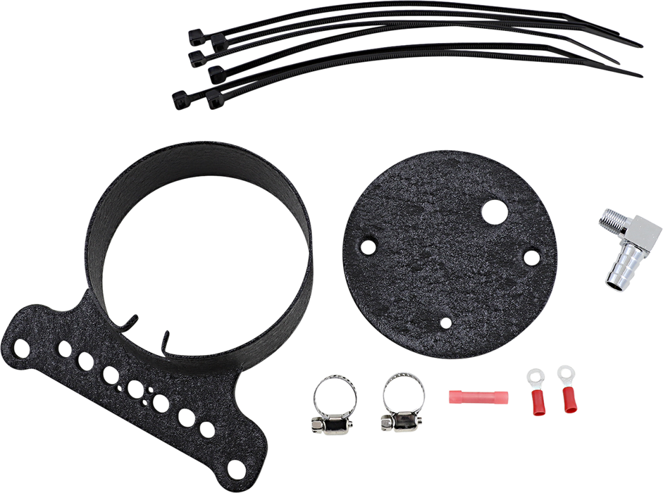 DRAG SPECIALTIES Single Gauge Bracket - Wrinkle Black WRINKLE BLK BACKING PLATE T21-6927WB